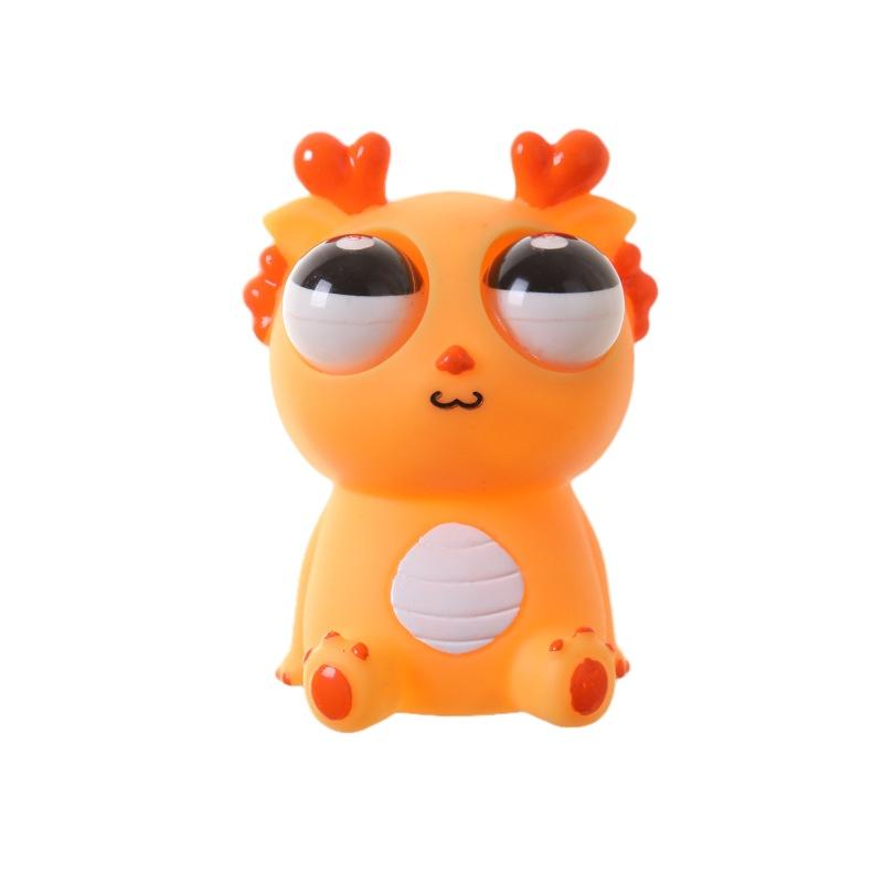 Trendy Dragon Eye Squeeze Toy Unleash Your Stress And Have A Funny Time Orange