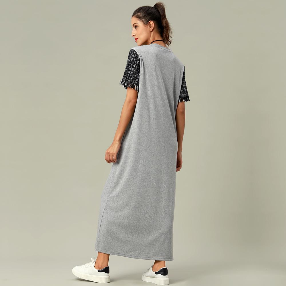 Women's Versatile Long T-shirt Dress - Muslim Arabic Style Robe