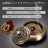 Azumafy Incense Burner, Incense Holder, Copper, Antique-Style, Round, with Lid, Stylish Interior Decoration for Tea Ceremony, Meditation, Buddhist