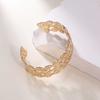 European and American Jewelry Bamboo Inlay Creative Temperament Bracelet Light Luxury Opening Stainless Steel Electroplated 18k Women's Gold Bracelet