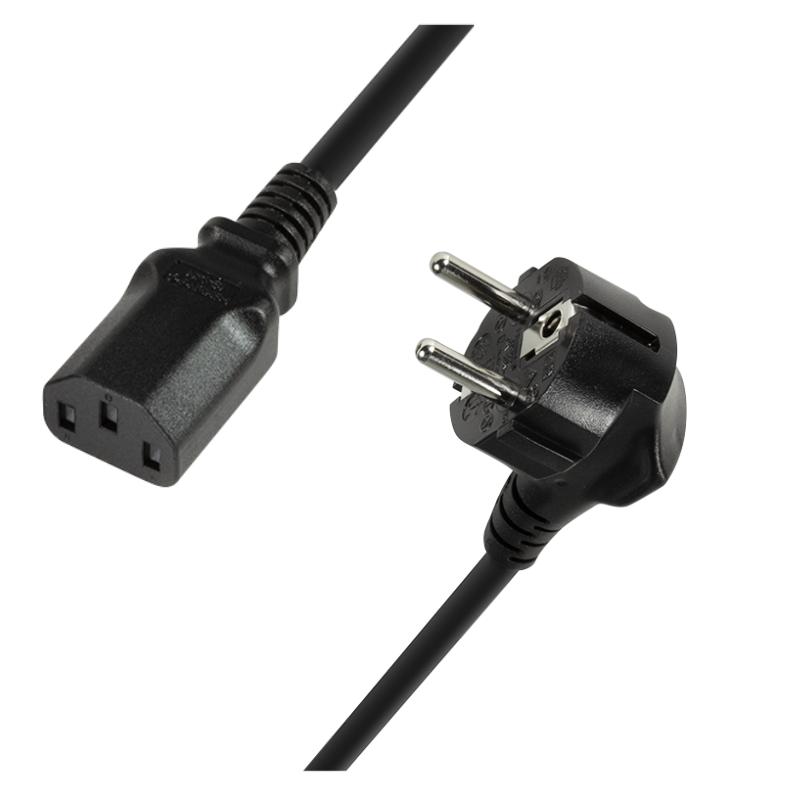 CEE7/7 (90°) power cable in accordance with IEC C13, 1.8 m - LogiLink CP090
