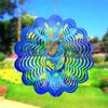 T02C!3D Wind Spinner Cetacean 12Inch Garden Laser Cut Hanging Wind Spinners Metal Kinetic Yard Art Deco Indoor/Outdoor Decor Dur