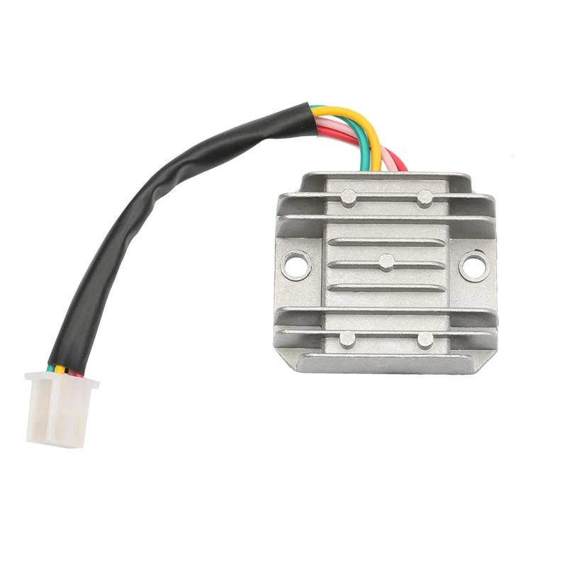 

Rectifier 4 Wires Voltage Regulator Replacement for Boat Motor ATV GY6 50 150cc Scooter Moped JCL NST TAOTAO Dirt Bike Go Kart білий