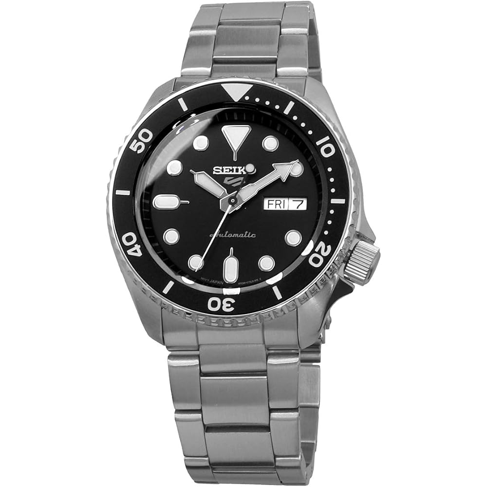 Seiko 5 Sports SKX Automatic Mechanical Men's Watch SRPD55 Black Stainless Steel