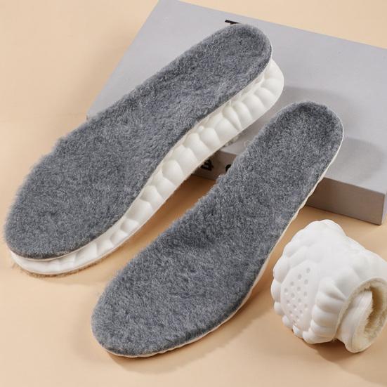 Meleg Gyapjú Talpbetétek Téli Bolyhos Cipőbetétek Puha Légáteresztő Cserélhető Belső Talp Női Férfi Cipőkhöz Csizmák Papucsok