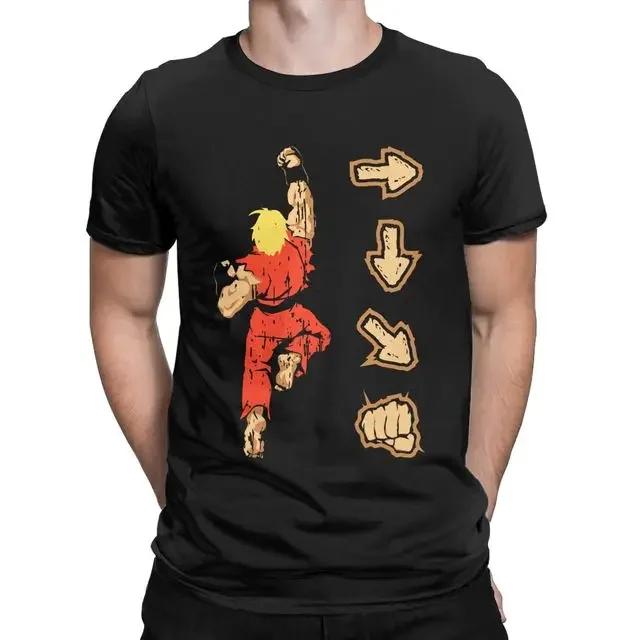 Street Fighhtter Sagat  Muay Thai Gaming Hadouken T Shirt for Men Casual Modal Tees Short Sleeve T Shirt Crewneck Tops