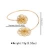 B1111 Sweet and fresh double-headed enamel glazed flower armband, elegant and stylish line ring open arm bracelet