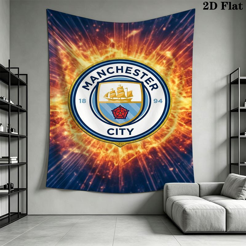Manchester City Football Club Crest Bedding 1 Duvet Cover 2 Pillowcase Without Core Duvet Cover And Pillowcase Soft And Comfortable