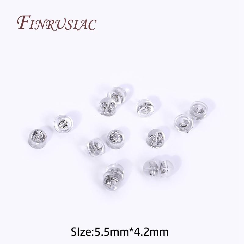 

Rubber Earring Findings DIY Earring Accessories 18K Gold Plated Rubber Hamburger Earring Back, Silicone Earring Stopper Nuts 20 Pieces