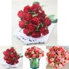 Beautifully Crafted 12 Head Artificial Flowers Rose Silk Bouquet For Special Occasions
