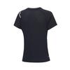 Li-Ning Black And Blue Color Block V-Neck Design Quick-Dry Breathable Training T-Shirt Unisex Tops AAYU132-1