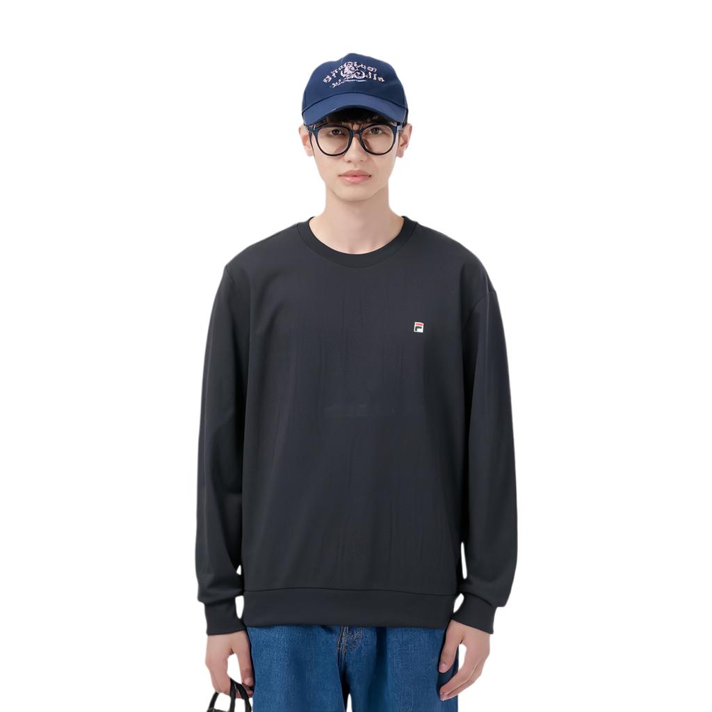 Fila Modern Heritage Series Skin-Friendly Soft Comfortable Crew Neck Sweatshirt Men Sweatshirt Legendary-Blue F11M341214F-NV