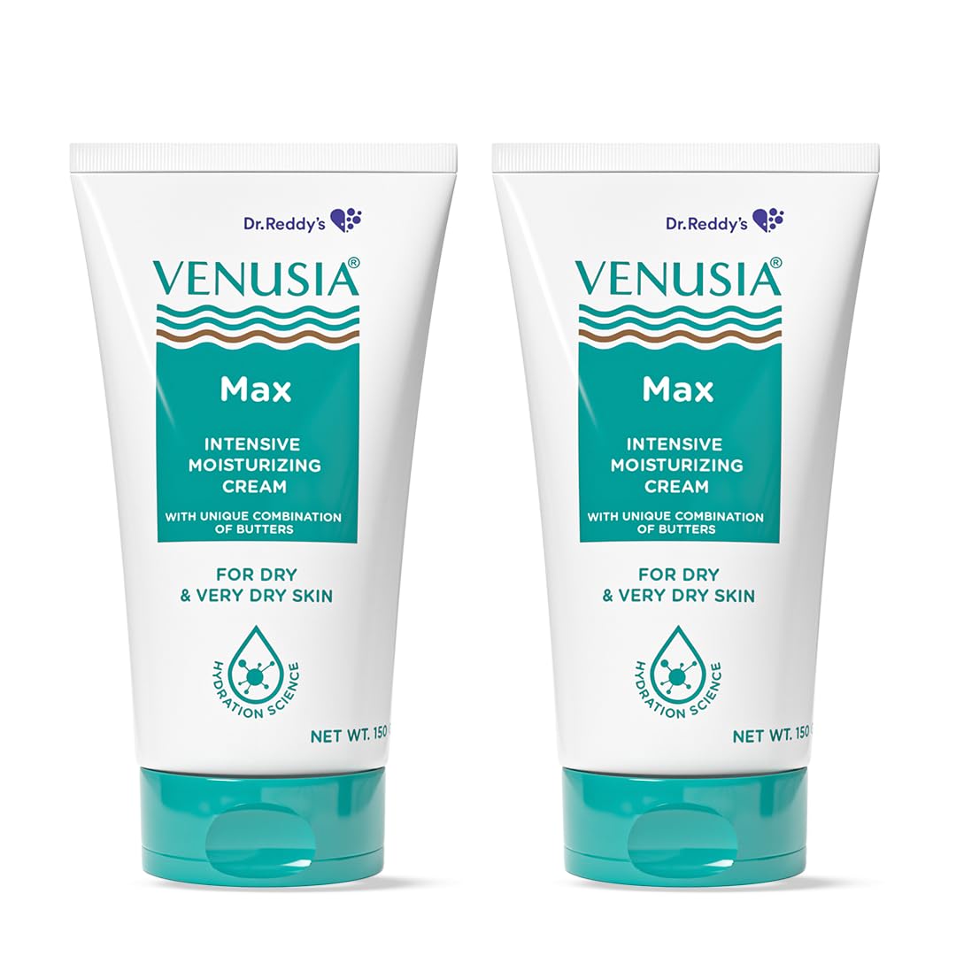 

Dr. Reddy s Venusia Max Intensive Moisturizing Cream 150g Pack of 2 for Dry to Very Dry Skin Face & Body