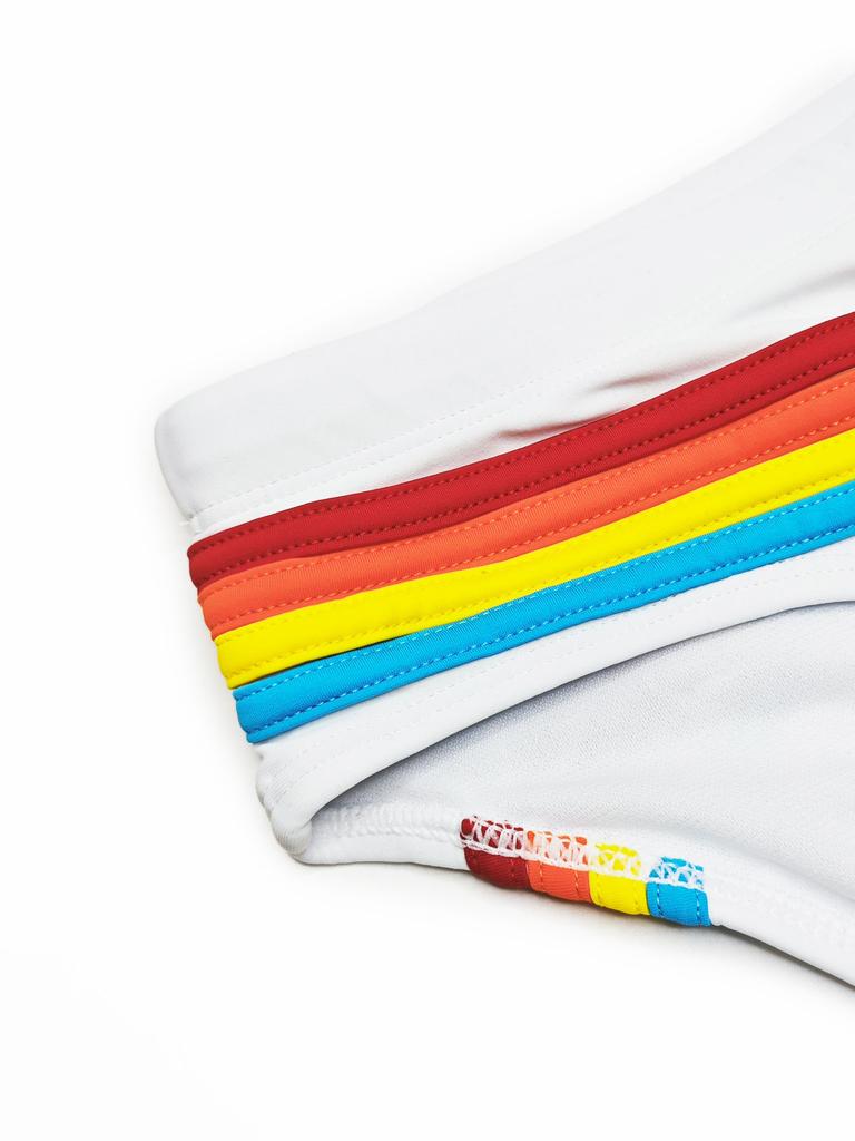 Men's Fashion Sexy Swim Brief Sexy Stripes UXH Brand Swimsuit for Men Surfing Swimwear Beach Shorts