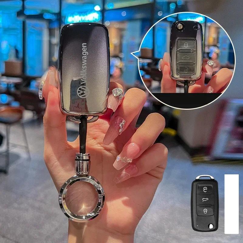 For VOLKSWAGEN TPU Car Key Case Cover Shell Cover For VW Volkswagen Polo Tiguan Passat B5 B6 B7 Golf 4 5 6 MK6 Jetta Lavida Keyc