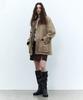 INSILENCE WOMEN Moleskin Belted Skirt Brown