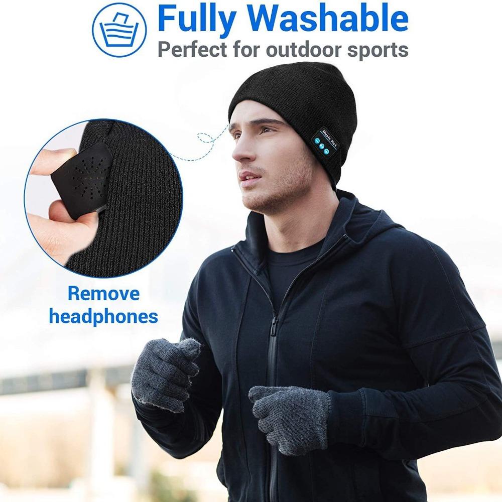 Bluetooth 5.2 Wireless Headset Knitted Hat Winter Warm Music Hat Bluetooth Hat Music Hat