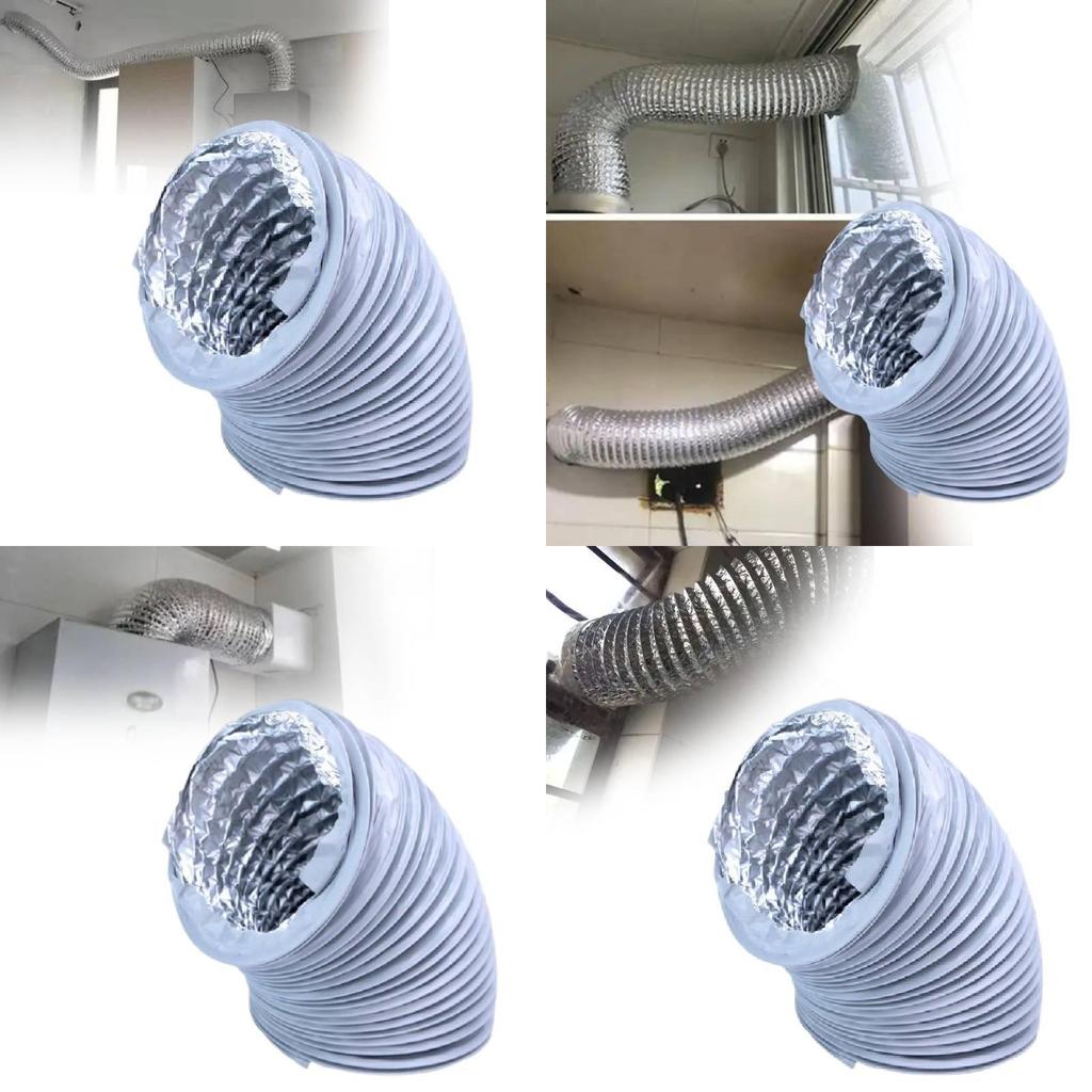 Thickened Pvc Composite Pipe Durable Dual Layer Expandable Soft Ventilation Duct For Kitchen Exhaust Fan System