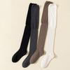Women Slouchy Over-the-knee Socks Soft Cotton Stretch Thigh High Socks Ribbed Scrunch Tall Boot Socks for Girls