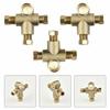 2x Tee Brake Line Hose Connector 3 Way Adapter W/ 3 Male Nut Union 3/16 Fitting