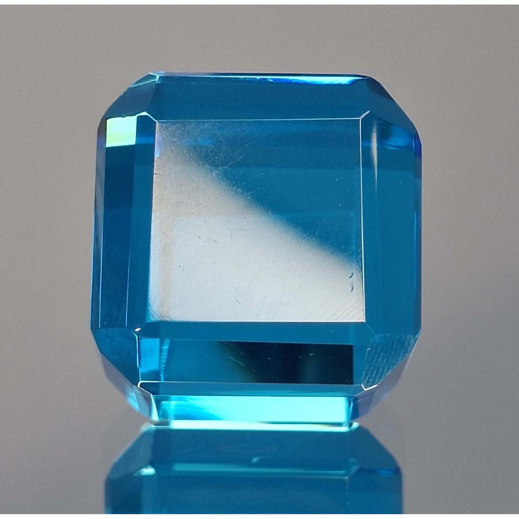 Blue Topaz Natural 168-170 Ct Cube Cut Beautiful Certified Loose Gemstone