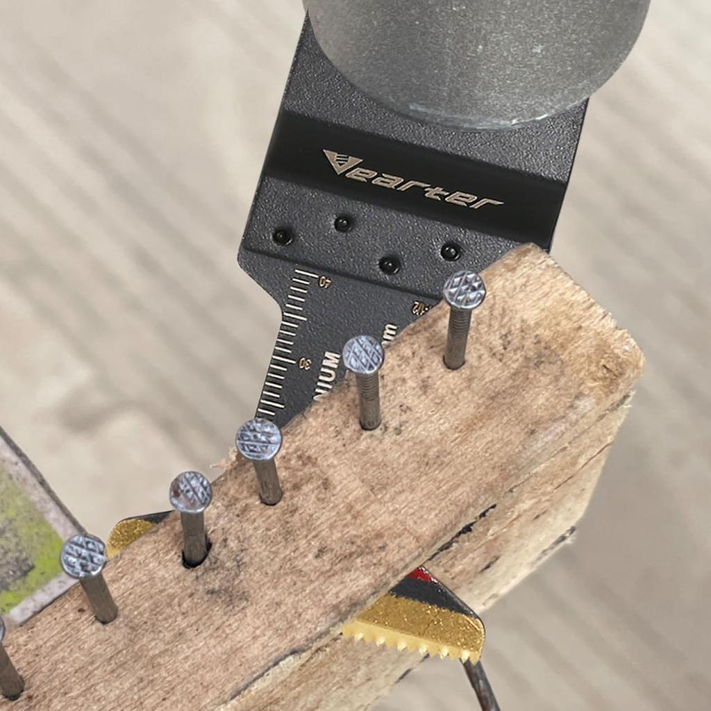 Vearter 44mm Replacement Blades for Serrated Long Replacement Quick Release Kit for Cutting Metal and Wood 5-Piece Multi-Tool Metal, Titanium,