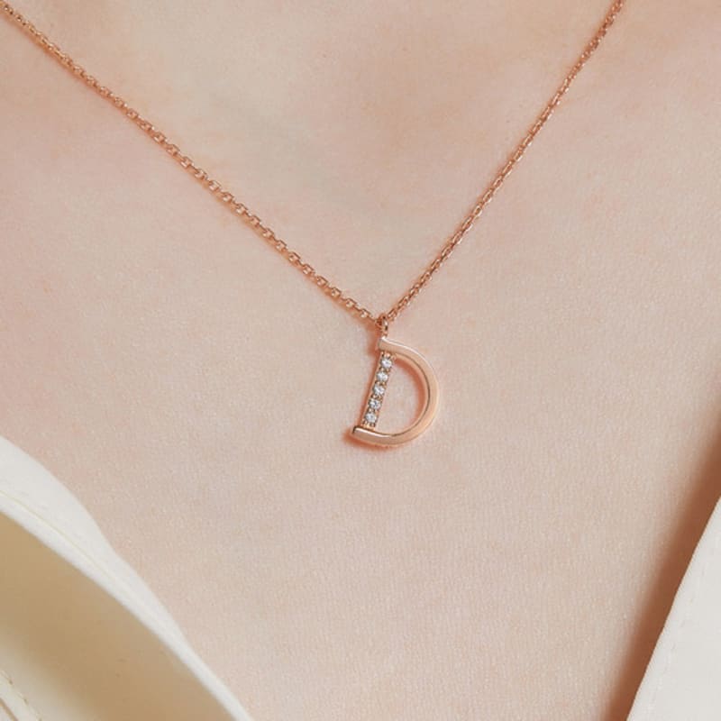 DIDIER DUBOT Signature D Silver Necklace JDRNP4S90ZC