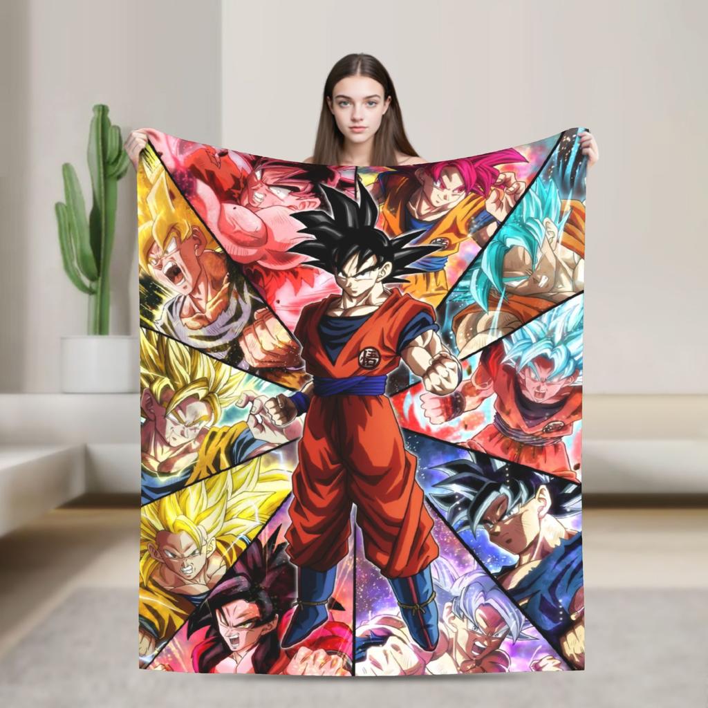 Blankets DBZ Fleece Vintage Warm Throw Blanket for Coverlet Decoration,