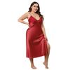 Yaoting Women's Plus Size Ice Silk Camisole Nightdress for Summer - CQ311
