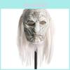 Stunning Game Of Thrones White Walker Night King Latex Mask With Realistic Long Hair