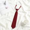 Lazy JK Small Necktie Black Wine Red Solid Dark Blue Korean Women Sweet Grils Student Basic Style School Uniform Classic Ties
