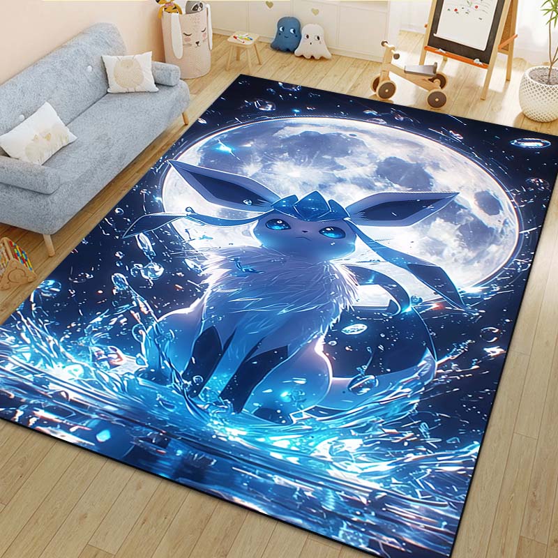 Cute P0kem0n Eevee Fusion Pattern Carpet Home Large Area Rug Bedroom Living Room Sofa Study Non-slip Mats Gift Next Day Shipping