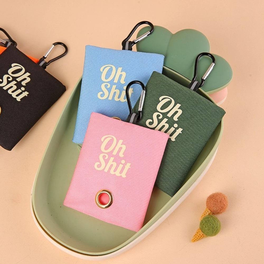 New Dog Poop Garbage Bags Organizer Canvas with Buckle Poop Bag Dispenser Portable Pets Supplies Pick Up Organizer for Outdoor