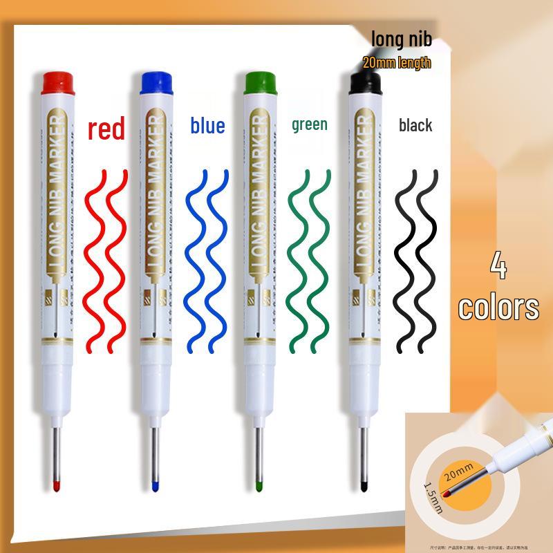 Newcomer Special: 6-Pack Extra Long 45mm Oil-Based Carpenter Marker Pens