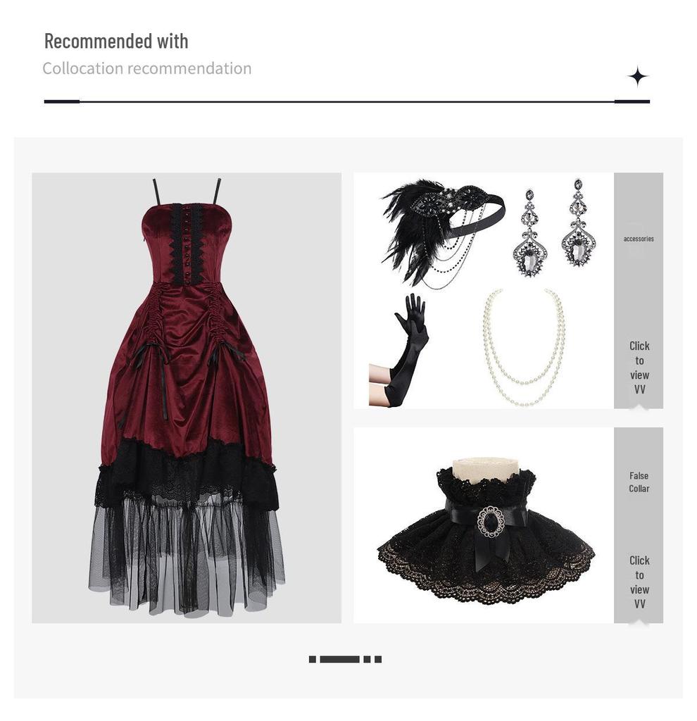 Halloween Gothic Witch & Vampire Costume for Adults