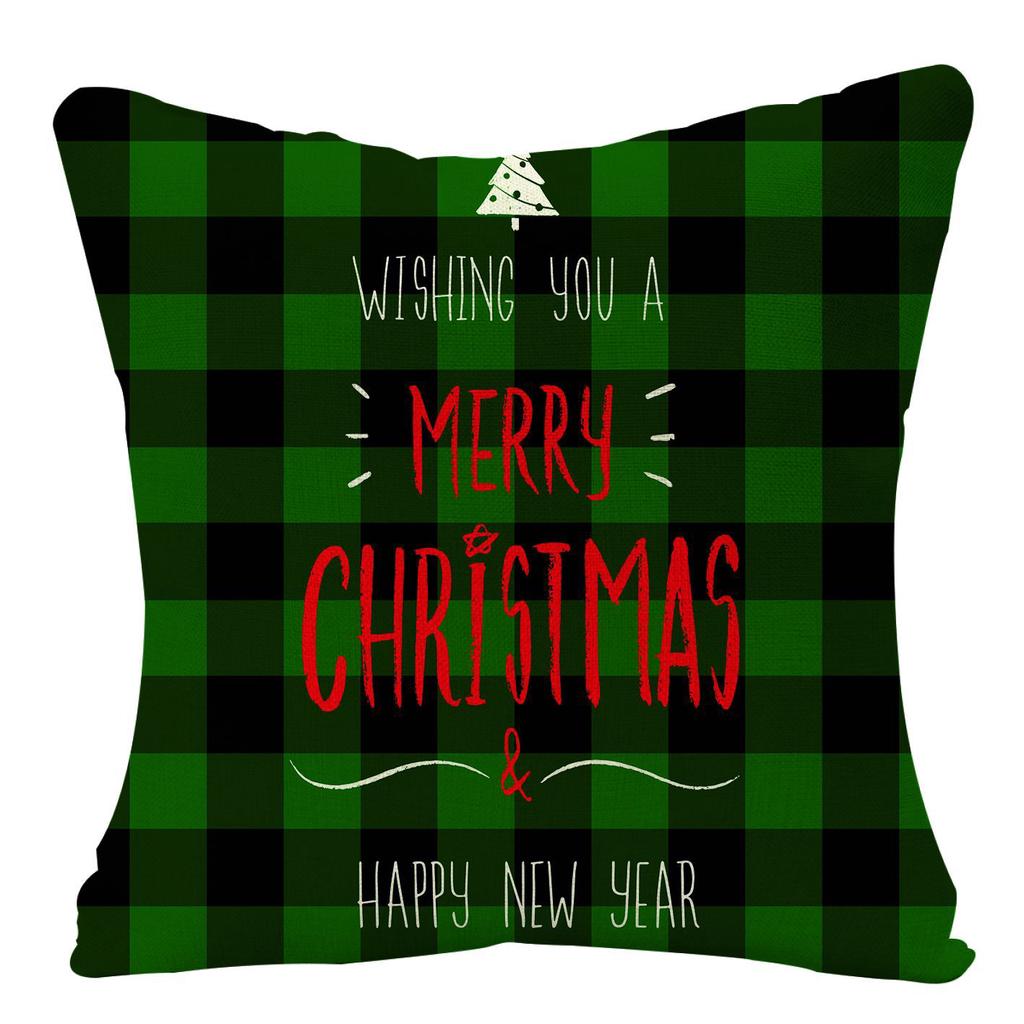 New Christmas Pillow, Linen Waist Pillow Case, Festive Home Sofa Decoration Pillow Cushion Cover