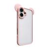 Cute 3D Animal Ears Acrylic Clear Phone Case For iPhone 17 Air 16 15 14 Plus 13 12 Pro Max Transparent Back Cover