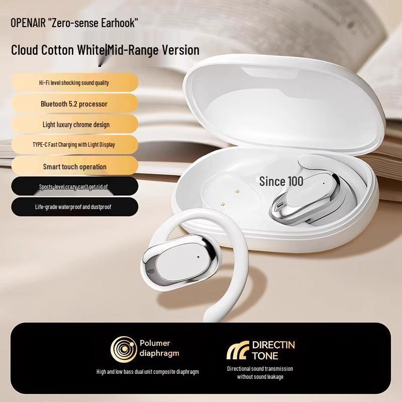 2025 Bluetooth Bone Conduction Over-Ear Wireless Sports Headphones with Long Battery Life