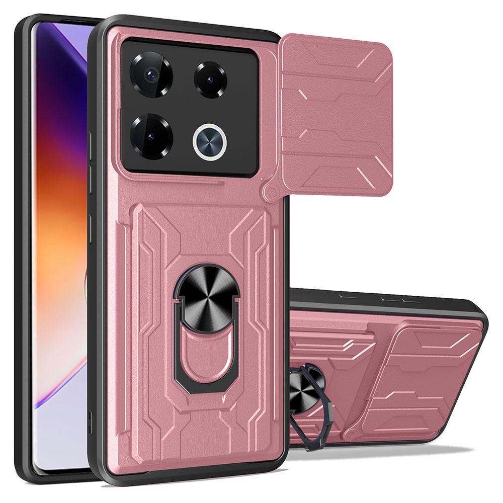 Phone Case For Infinix Note 40 Pro+/Note 40 Pro 5G/4G PC+TPU Kickstand Back Cover with Camera Slider