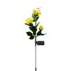 Lámpara Solar de rosa roja para exteriores, luz LED de flores artificiales impermeable para patio, paisaje, decoración de jardín