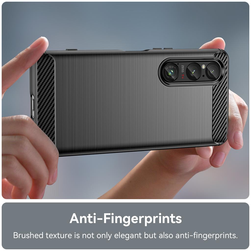 For Sony Xperia 1 VI Case TPU Ultra-Thin Carbon Fiber Texture Phone Cover