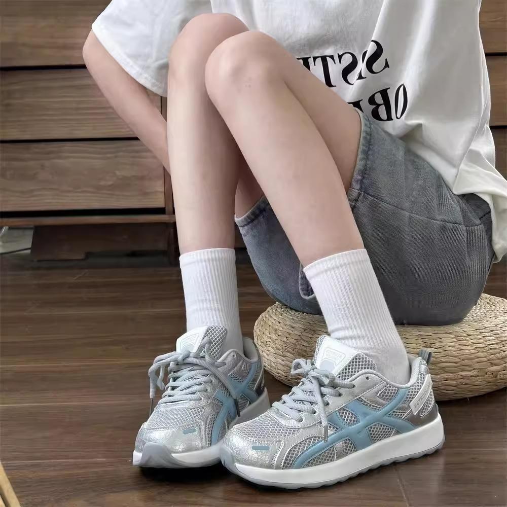 Korean Version of Student Trend Fashion Lightweight Mesh Breathable Sneakers Women's Ins Street Shooting Versatile Niche Running Shoes Summer