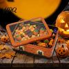 Trick or Treat Containers Halloween Tin Box with Clear Lid Witch Pumpkin Ghost Candy Reusable Iron