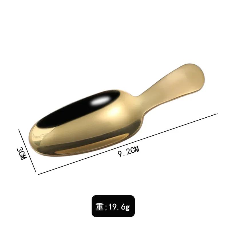 1 ks Kuchyňské nerezové čajové lžičky Krátká rukojeť Kulatá hlava Lžička na cukr, sůl, koření Krásná dezertní lžička Dětská lžička