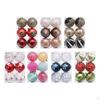 6 Pieces Christmas Ball Ornaments Tree Hanging Balls with Hole Xmas Decorations