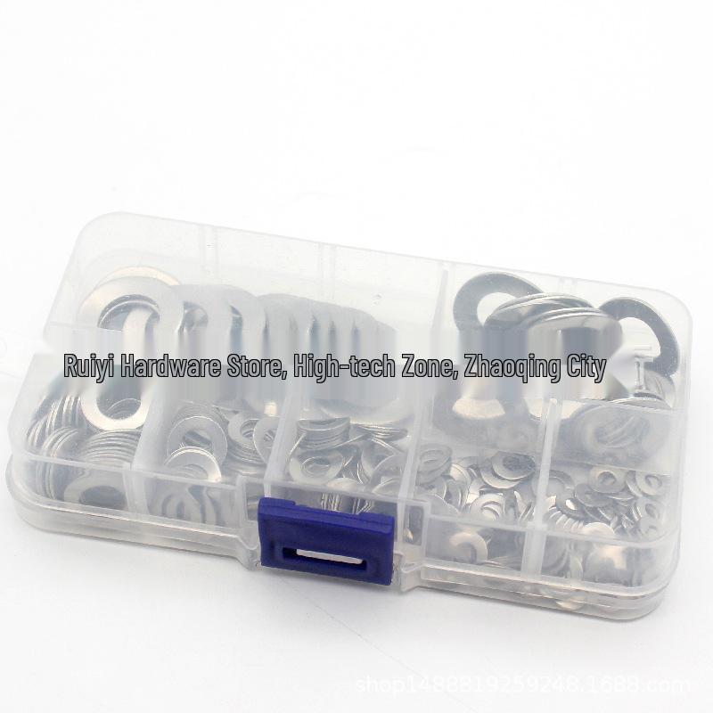 295-Piece Set of M3-M12 304 Stainless Steel Wave, Crest, and Corrugated Washers