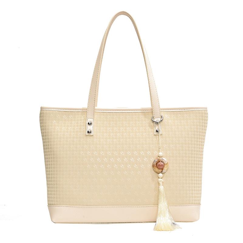 

Жіноча портативна сумка через плече в стилі ретро великої місткості бежевий