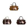 Japanese Vintage Leopard Print Shoulder Bag With Pu Material For Daily Use