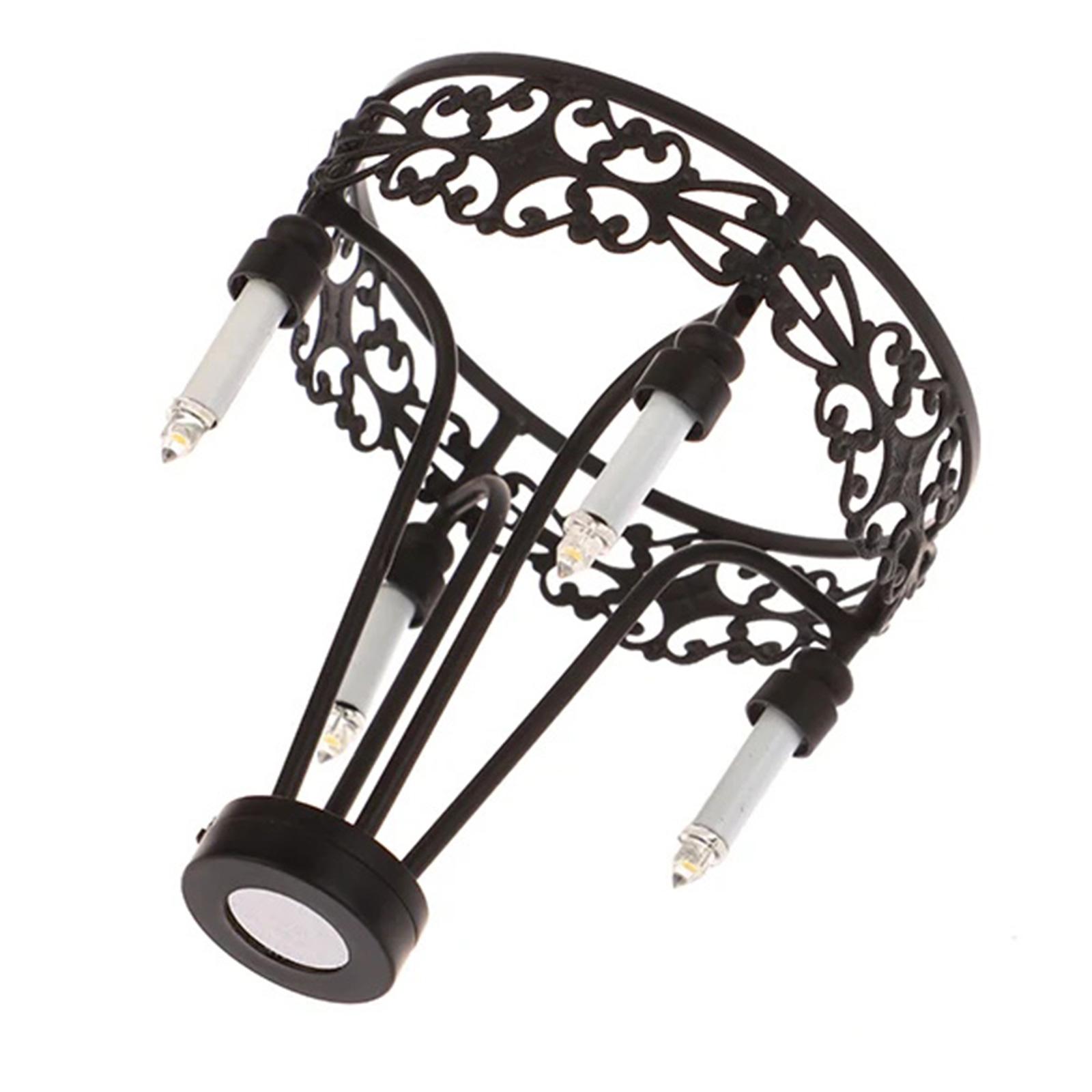 

Люстра Спальня Потолочный светильник Миниатюрная модель мебели Аксессуар для кукольных домиков Реалистичное освещение Игрушка Игровой набор 1:12