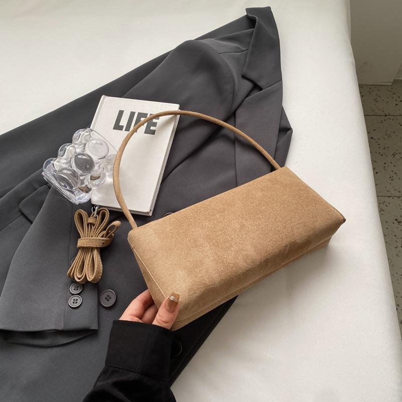 Autumn niche baguette armpit bag retro solid color simple women's shoulder bag fashion casual messenger bag women